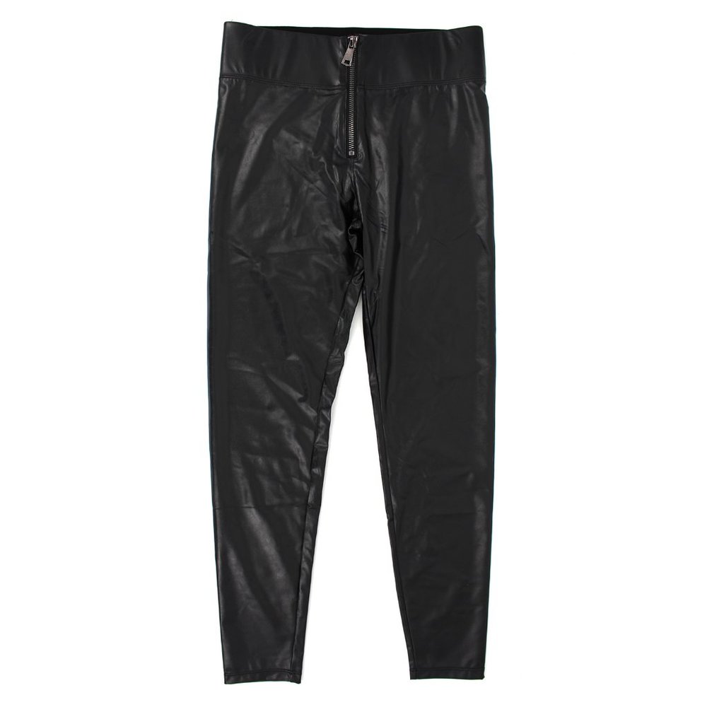 David Lerner Layla High Waist Faux Leather Legging Medium NEW Vegan - Picture 3 of 7